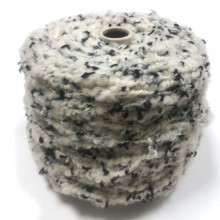 Rocca boucle soffice bianca e nera